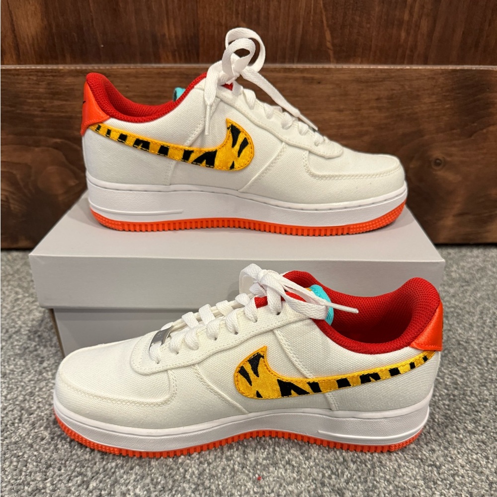 Nike Air Force 1 'Year of Tiger' White Canvas Sneaker - Women’s size 7.5
